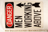 Vintage "DANGER Men Working Above" Industrial Metal Sign, Large (c.1980s) - thirdshift
