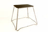 Vintage Step Stool in Silver Metal Wire and Black (c.1950s) - thirdshift