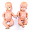 Vintage Composition Twin Baby Dolls, Molded Hair, Jointed Arms, Legs (c.1920s) - thirdshift