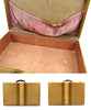 Vintage Striped Tweed Hardboard Suitcase with Handle and Keys (c.1920s) - thirdshift