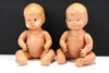 Vintage Composition Twin Baby Dolls, Molded Hair, Jointed Arms, Legs (c.1920s) - thirdshift