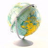 Vintage Nystrom Sculptural Relief World Globe with Metal Stand, 16" diameter (c.1991) - thirdshift