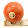 Vintage / Antique Clay Billiard Ball Orange Number 13, Standard Pool Ball Size (c.1910s) - thirdshift