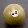 Vintage / Antique Clay Billiard Ball Green Number 14, Standard Pool Ball Size (c.1910s) - thirdshift