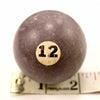 Vintage / Antique Clay Billiard Ball Purple Number 12, Standard Pool Ball (c.1910s) N2 - thirdshift