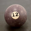 Vintage / Antique Clay Billiard Ball Purple Number 12, Standard Pool Ball (c.1910s) N2 - thirdshift