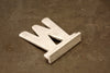 Vintage Metal Sign Letter "W" with Base, 1-13/16 inches tall (c.1950s) - thirdshift