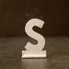 Vintage Metal Sign Letter "S" with Base, 1-13/16 inches tall (c.1950s) - thirdshift