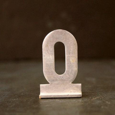 Vintage Metal Sign Letter "O" with Base, 1-13/16 inches tall (c.1950s) - thirdshift
