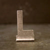 Vintage Metal Sign Letter "L" with Base, 1-13/16 inches tall (c.1950s) - thirdshift