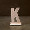 Vintage Metal Sign Letter "K" with Base, 1-13/16 inches tall (c.1950s) - thirdshift