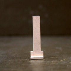 Vintage Metal Sign Letter "I" with Base, 1-13/16 inches tall (c.1950s) - thirdshift
