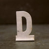 Vintage Metal Sign Letter "D" with Base, 1-13/16 inches tall (c.1950s) - thirdshift