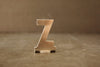 Vintage Metal Sign Letter "Z" with Base, 1-13/16 inches tall (c.1950s) - thirdshift