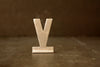 Vintage Metal Sign Letter "V" with Base, 1-13/16 inches tall (c.1950s) - thirdshift