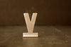 Vintage Metal Sign Letter "V" with Base, 1-13/16 inches tall (c.1950s) - thirdshift