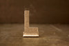 Vintage Metal Sign Letter "L" with Base, 1-13/16 inches tall (c.1950s) - thirdshift