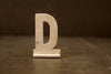 Vintage Metal Sign Letter "D" with Base, 1-13/16 inches tall (c.1950s) - thirdshift