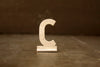 Vintage Metal Sign Letter "C" with Base, 1-13/16 inches tall (c.1950s) - thirdshift