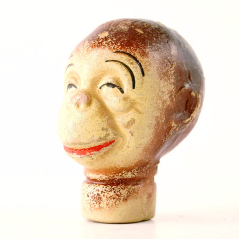 Vintage Composition Monkey Head Hand Puppet (c.1930s) N2 - thirdshift