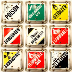 Vintage Metal Sign with 9 Changeable Flip Signs (c.1980s) - thirdshift