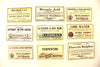 Antique Medicine Apothecary Pharmacy Labels in Blue and White, Set of 9 (c.1890s) N1 - thirdshift