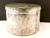 Vintage Silver Metal Chips Tin, 12" diameter (c.1940s) - thirdshift