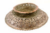 Vintage Ornate Hammered Copper Pedestal Bowl, 15" diameter (c.1970s) - thirdshift
