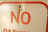 Vintage Metal "No Parking Standing or Waiting" Sign in Red and White, 18" tall (c.1970s) - thirdshift