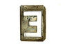 Vintage Metal Letter "E" Moonglo Marquee Letter, 13" tall (c.1900s) - thirdshift