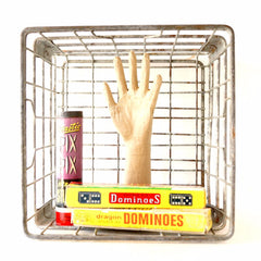 Vintage Metal Dairy Crate / Wire Milk Crate Bottle Basket "BORDEN" (c.1977) - thirdshift