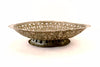 Vintage Ornate Hammered Copper Pedestal Bowl, 15" diameter (c.1970s) - thirdshift
