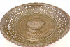 Vintage Ornate Hammered Copper Pedestal Bowl, 15" diameter (c.1970s) - thirdshift