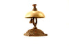 Vintage Metal Hotel Desk Butler's Bell in Two-tone Silver with Ornate Design (c.1860s) - thirdshift