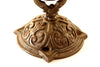 Vintage Metal Hotel Desk Butler's Bell in Two-tone Silver with Ornate Design (c.1860s) - thirdshift