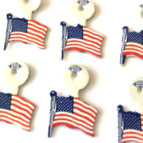 Vintage American Flag Collar Pins, American Legion, Set of 12 (1970s) - thirdshift